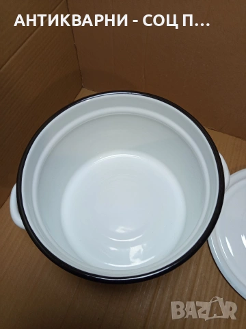 Стара Емайлирана Тенджера 10лт. НОМЕР 730., снимка 4 - Антикварни и старинни предмети - 53527915