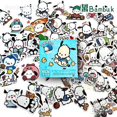 Стикери „Pochacco and Friends“ , снимка 2 - Ученически пособия, канцеларски материали - 52618218