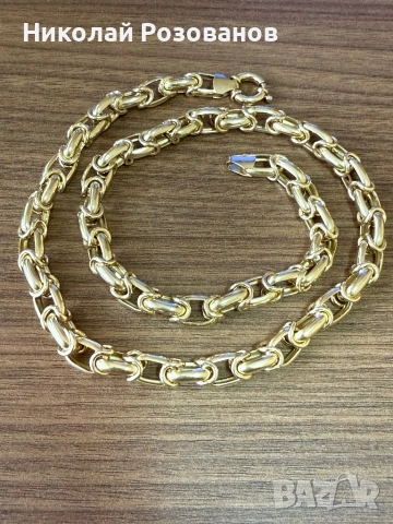 Мъжки златен ланец, снимка 5 - Колиета, медальони, синджири - 54186581