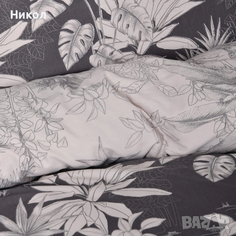 Комплект Sleepdown Tropical Monkey Black Natural, двулицев, Super King (260x200 см) , снимка 2 - Спално бельо - 53143656