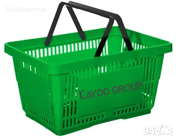 Светло зелена кошница за пазаруване 22л, търговско оборудване!