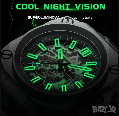 Мъжки часовник FeelNever Creative Автоматичен механизъм, снимка 5 - Мъжки - 52395258