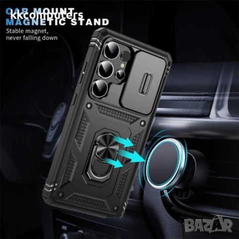 Samsung Galaxy S25 Ultra Удароустойчив Ring Holder Калъф и Протектор, снимка 9 - Калъфи, кейсове - 51427365