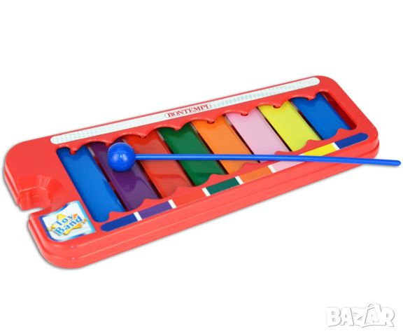 Bontempi - Ксилофон с 8 цветни метални пластини, снимка 3 - Музикални играчки - 45715442
