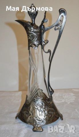  СТАРИННА каничка за вино СЕЦИСИОН СРЕБРО 800 проба