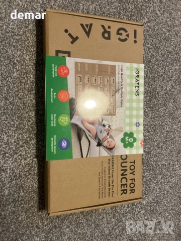 iGRATENS дървена играчка с огледало за бебешки шезлонг, играчки за ранно разпознаване в черно и бяло, снимка 8 - Други - 54028126