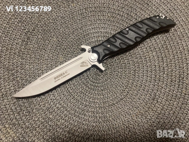 Руски сгъваем нож НОКС Финка-С, дизайн А.Бирюков -ЗЕЛЕН,ЧЕРЕН,ОРАНЖ, снимка 3 - Ножове - 53830503