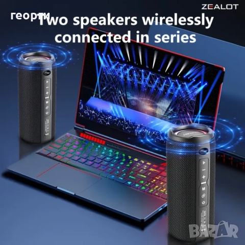 безжична тонколона ZEALOT S49 PRO, снимка 4 - Тонколони - 51663966