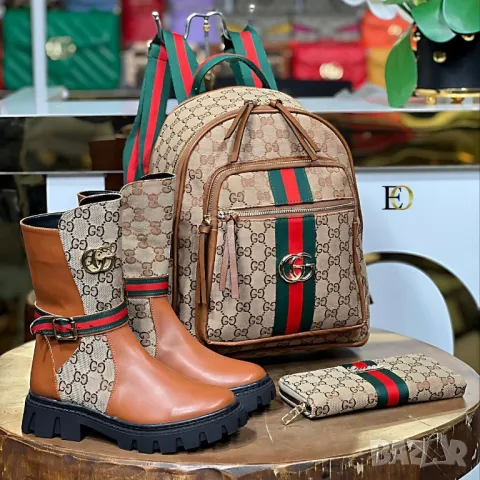 дамски боти, раница и портмоне fendi gucci , снимка 4 - Дамски боти - 46859715