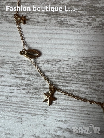 Златисто бижу за талията с морски звезди и мидички може да се ползва и като гердан или гривна ❤️, снимка 4 - Гривни - 52390078