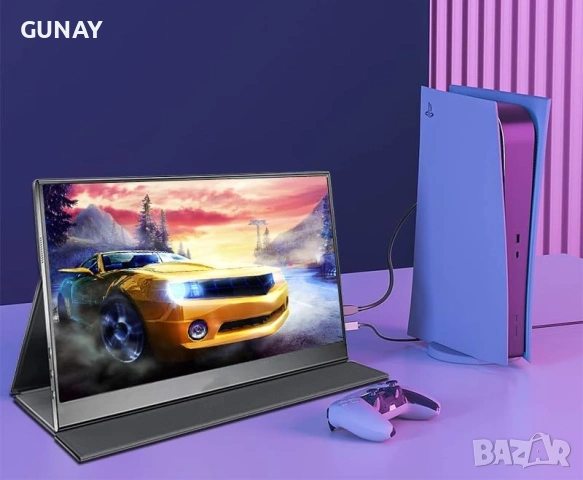 ARWOEIS 15.6 HDR FHD IPS Преносим Монитор 1080P USB-C HDMI за Лаптоп, Raspberry, PS4 PS5 XBOX, снимка 4 - Монитори - 54112888