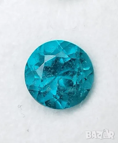Рядък Индиголит турмалин с кръгла форма и неонов цвят - 1 .50кт.! Нов!