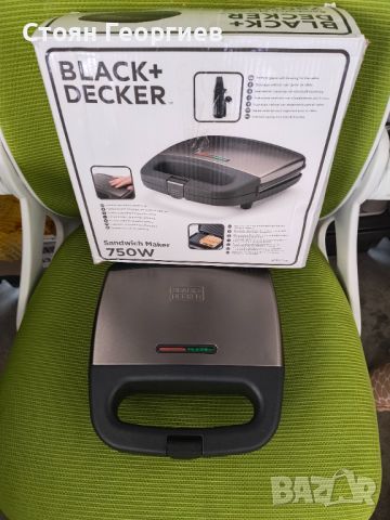 Чисто нов сандвич тостер BLACK DECKER 750w, снимка 3 - Тостери - 46741183