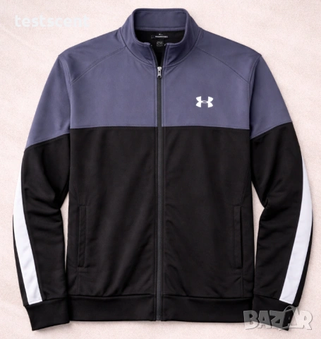 Мъжко спортно яке Under Armour Track Jacket – UA Fitted Размер XL сиво и черно