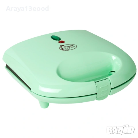 Bestron Sweet Dreams ASW401 Компактен гофретник 700W с незалепващо покритие, зелен, снимка 3 - Гофретници - 53813617