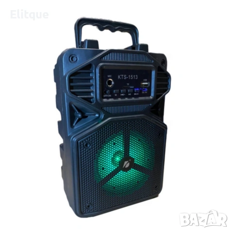 Караоке тонколона с Bluetooth KTS-1513 4“ и микрофон, снимка 8 - Микрофони - 53358758