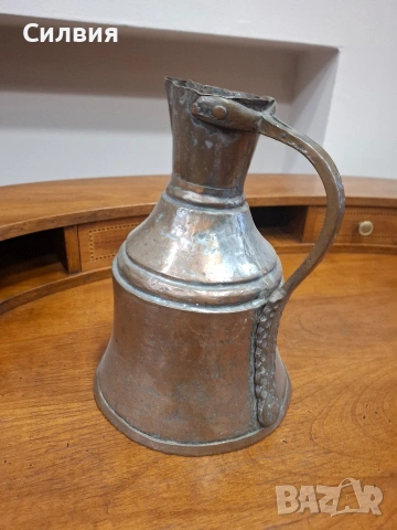 Антикварна медна кана, снимка 4 - Антикварни и старинни предмети - 53893024