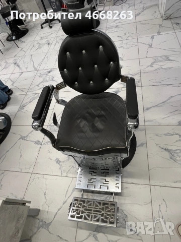 Бръснарски стол, снимка 5 - Бръснарски столове - 53604371