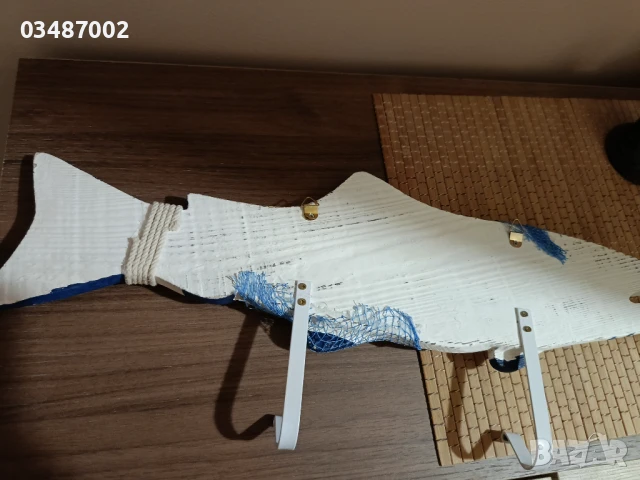 Дървена закачалка Риба, снимка 3 - Декорация за дома - 51045017