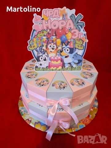 Картонена торта Блуи и Бинго, снимка 13 - Други - 52864406