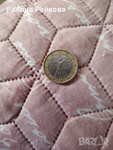 Италянска монета 1 евро , снимка 2 - Нумизматика и бонистика - 53875377