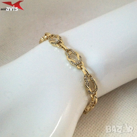 Гривна с 14К златно покритие 234835, снимка 4 - Гривни - 52985279