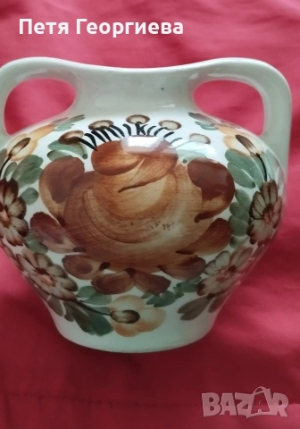 Порцеланова ваза тип амфора, снимка 2 - Вази - 37713837