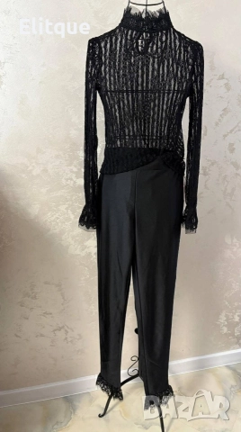 дантелена блуза , снимка 2 - Блузи с дълъг ръкав и пуловери - 52652120