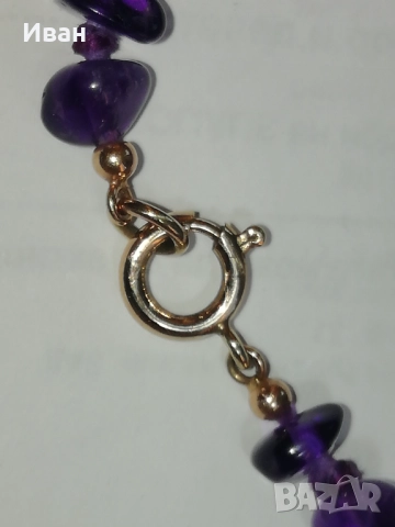 Гердан с Аметист, снимка 7 - Колиета, медальони, синджири - 51698594