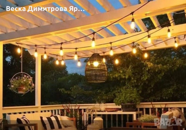Водоустойчив гирлянд за външно осветление с 10 броя LED крушки, снимка 9 - Лед осветление - 52325309