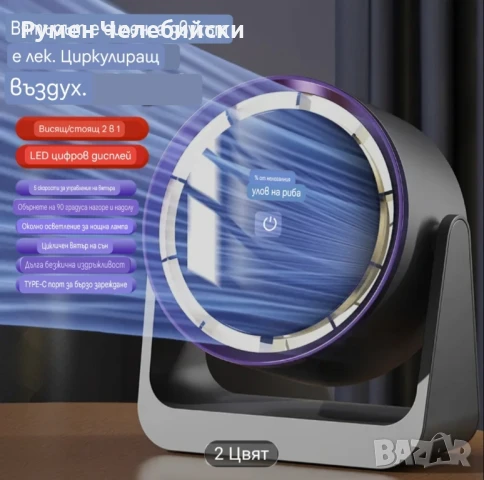 Модерен Мобилен Вентилатор , снимка 11 - Вентилатори - 50637173