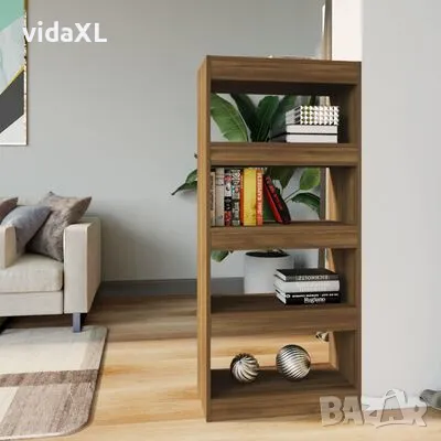 vidaXL Библиотека/разделител, кафяв дъб, 60x30x135 см, инженерно дърво（SKU:813607), снимка 3 - Други - 48716822