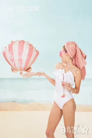 Фолио Балон Морска Мида "Bride to be" - 52x50см, снимка 5 - Декорация - 49696097