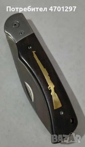 Сгъваем нож с дървена дръжка , снимка 5 - Ножове - 53130180