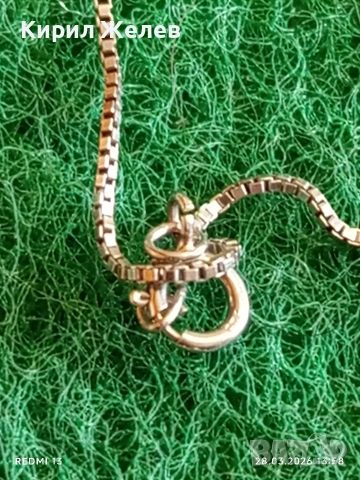 Сребърен синджир с кристал подходящ аксесоар за ежедневието 41216, снимка 3 - Колиета, медальони, синджири - 54006105