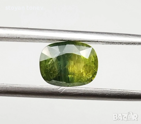 Рядък е екзотичен жълто-зелен сапфир 1.97 карата! Сертификат!, снимка 3 - Други - 54197660