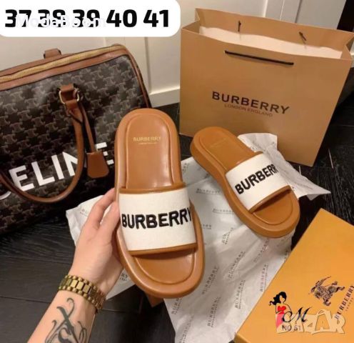 Burberry| стилни дамски чехли | два цвята , снимка 1 - Чехли - 46603066