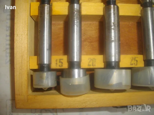 15-35мм НОВ КОМПЛЕКТ ГОЛЕМИ ФРЕЗЕРИ ЗА ОБЕРФРЕЗА В ДЪРВЕНА КУТИЯ ГЕРМАНИЯ/НИДЕРЛАНДИЯ, снимка 9 - Други инструменти - 49775576