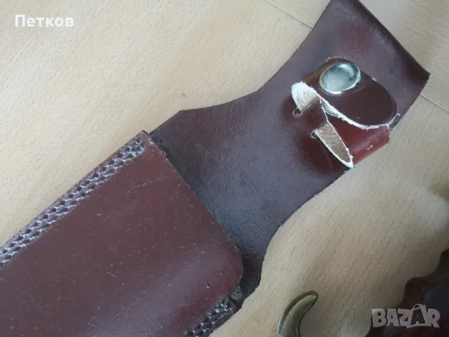 ловен нож с кожена кания, снимка 2 - Ножове - 48368868