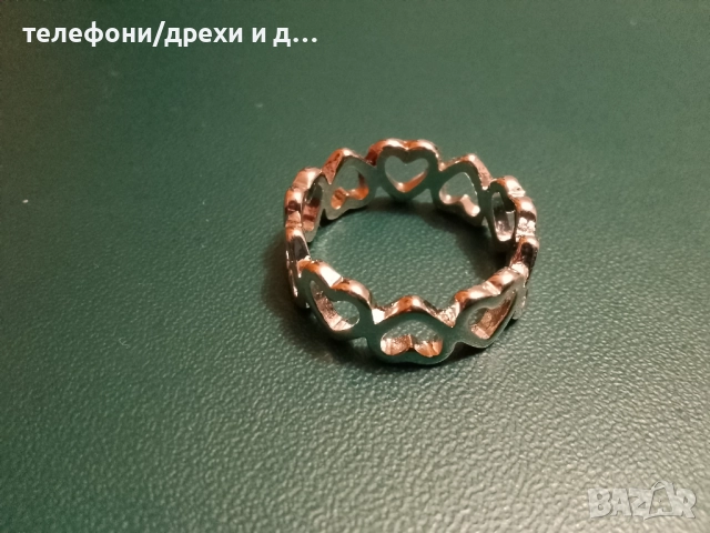 3 сребристи дамски пръстена (вътрешен диаметър 17 мм), снимка 3 - Пръстени - 51679317