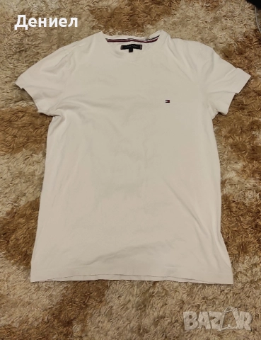 Оригинална Tommy Hilfiger - Мъжка тениска, Памук, БЯЛА, Бял