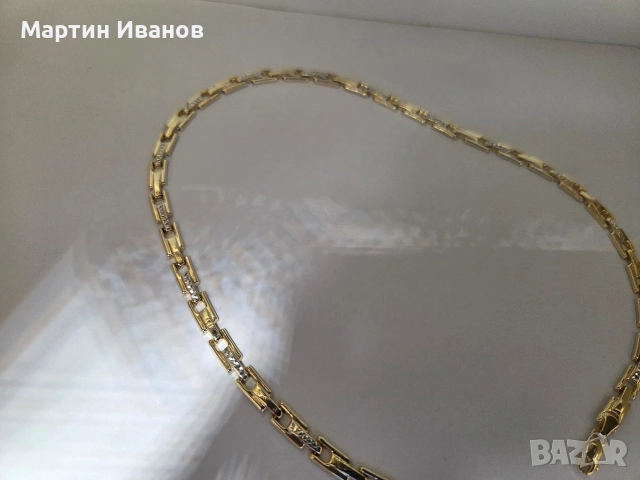 Златно колие преса, снимка 6 - Колиета, медальони, синджири - 53604622
