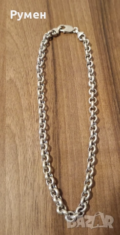 Сребърен синджир-38 гр!, снимка 2 - Колиета, медальони, синджири - 53500259