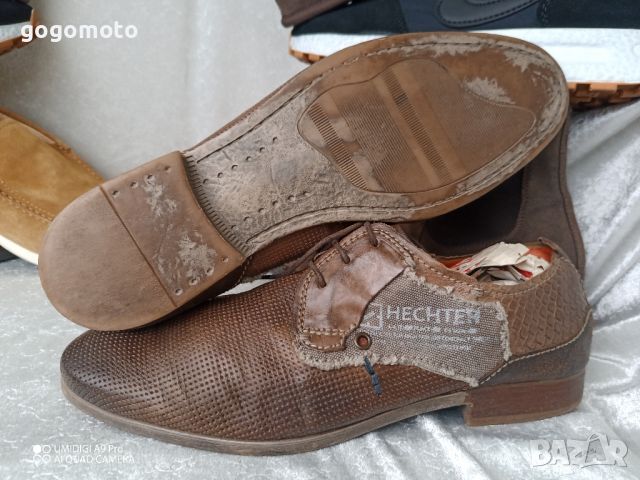 мъжки обувки от естествена кожа DANIEL HECHTER® MEN´S LEATHER LOW SHOES - COGNAC BROWN, N- 43 - 44, снимка 16 - Ежедневни обувки - 45543297
