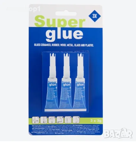 SuperGlue секундно лепило 3 броя в опаковка 