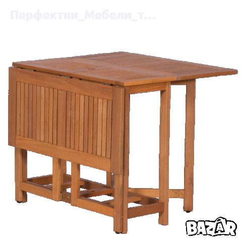 Сгъваем дървен градински комплект маса с 4 стола-дърво меранти-НАЛИЧЕН, снимка 1 - Градински мебели, декорация  - 45446929