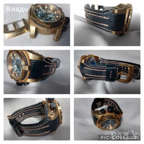 изработване на кожени каишки по поръчка Invicta,police,dizel, Seiko, citizen, Tissot , снимка 11 - Каишки за часовници - 49945742