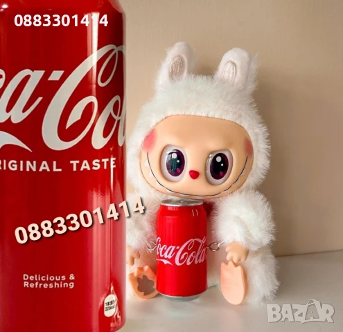 Labubu Coca-Cola Лабубу Кока Кола Кен, снимка 4 - Плюшени играчки - 50899046