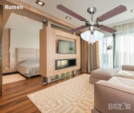 Вентилатор 42’’ Muhler, таванен, осветление , снимка 4 - Вентилатори - 53434990