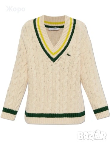 Рядък оригинален пуловер LACOSTE – размер 40 (M) – Oversize – Нов без етикети